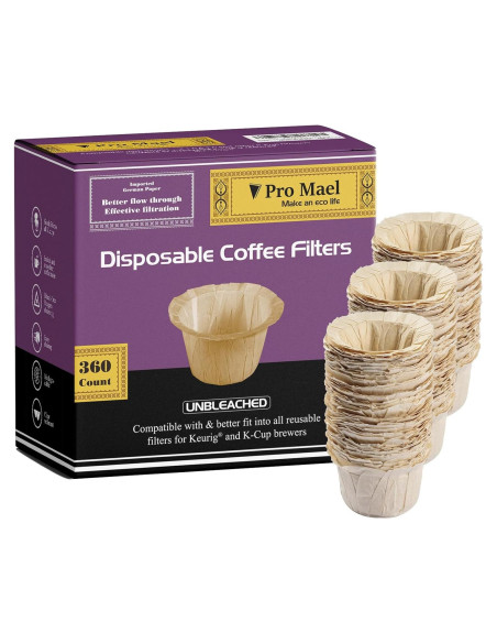 Filtros desechables Pro Mael K Cup 360 unidades Natural Filtros desechables Pro Mael K Cup 360 unidades Natural