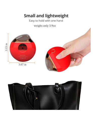 Cortador de Uñas Eléctrico Ginalaia Rojo 2 en 1 USB