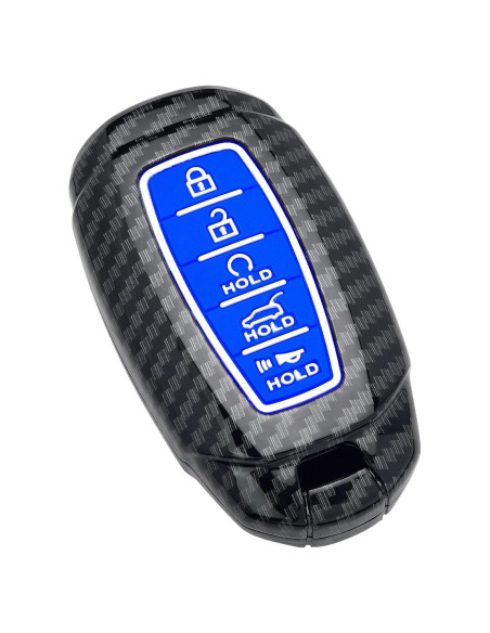 Funda de Llave Inteligente Hyundai 5 Botones Silicona Azul Funda de Llave Inteligente Hyundai 5 Botones Silicona Azul