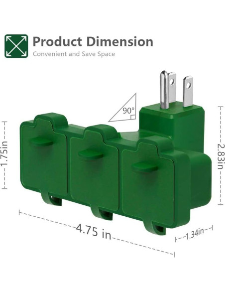 Adaptador de Enchufe de Pared K KASONIC 3 Salidas Resistente Adaptador de Enchufe de Pared K KASONIC 3 Salidas Resistente