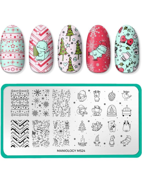 Kit de Estampado de Uñas Maniology Navidad - Animales Kawaii Kit de Estampado de Uñas Maniology Navidad - Animales Kawaii