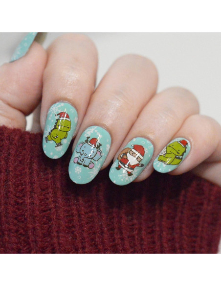 Kit de Estampado de Uñas Maniology Navidad - Animales Kawaii Kit de Estampado de Uñas Maniology Navidad - Animales Kawaii