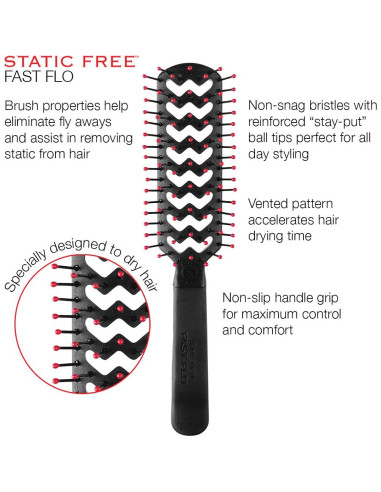 Cepillo de Pelo Ventilado Cricket Hapi Paddle Antiestático Azul