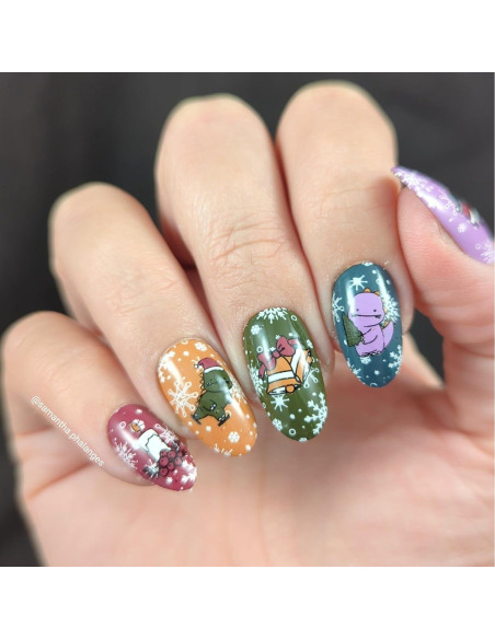 Kit de Estampado de Uñas Maniology Navidad - Animales Kawaii Kit de Estampado de Uñas Maniology Navidad - Animales Kawaii