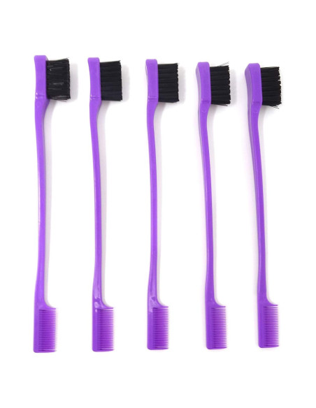 5 Cepillos de Bordes Doble Cara Honbay 17.8cm Púrpura 5 Cepillos de Bordes Doble Cara Honbay 17.8cm Púrpura
