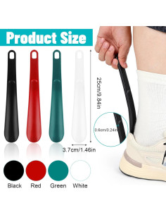 Cuerno de Zapato de Plástico Ouligay 25cm 4 Piezas Viaje 2