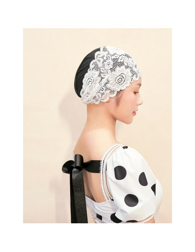 Gorro de natación ITODA para mujeres en silicona negra