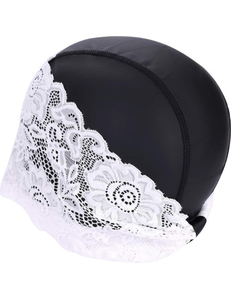 Gorro de natación ITODA para mujeres en silicona negra Gorro de natación ITODA para mujeres en silicona negra