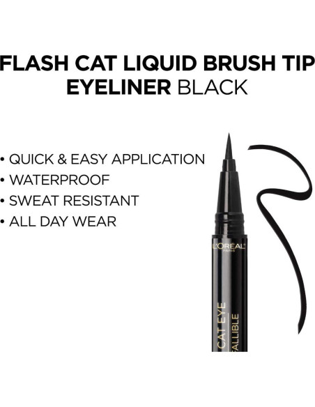 Delineador Líquido Impermeable L'Oreal Paris Flash Cat Eye 12.5g Delineador Líquido Impermeable L'Oreal Paris Flash Cat Eye 12.5g