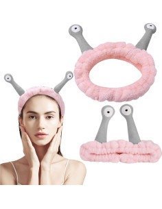 Diadema de Caracol Rosa Jowmoy - Microfibra Suave y Lavable 2
