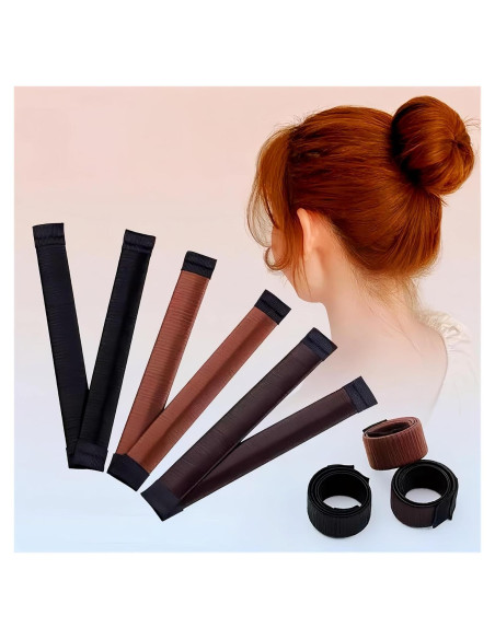 Juego de 2 Fabricantes de Moño para Cabello JINDIN - Marrón Juego de 2 Fabricantes de Moño para Cabello JINDIN - Marrón
