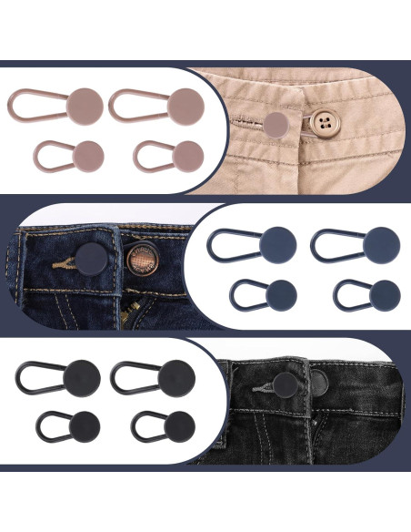 Extensores de Botón Amaxiu 12 Piezas para Pantalones Extensores de Botón Amaxiu 12 Piezas para Pantalones