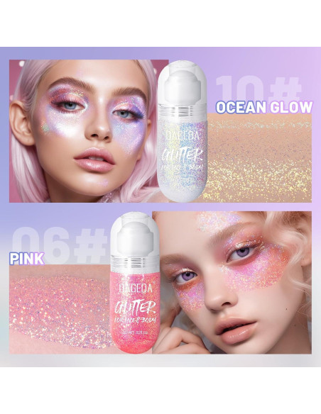 Gel de Brillo Corporal Roll-on DAGEDA Holográfico 104.9g Rosa/Oceánico Gel de Brillo Corporal Roll-on DAGEDA Holográfico 104.9g Rosa/Oceánico