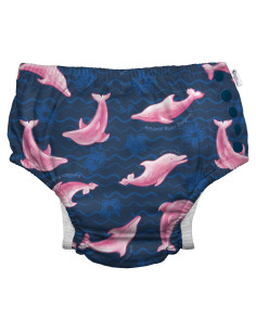 Pañal de Natación Reutilizable i play Eco Snap UPF 50 - Delfín