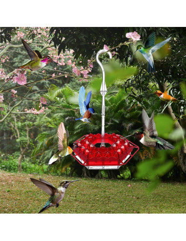 Alimentador de Colibríes Jlbrd Mdjlws 0.32L Rojo con 30 Puertos