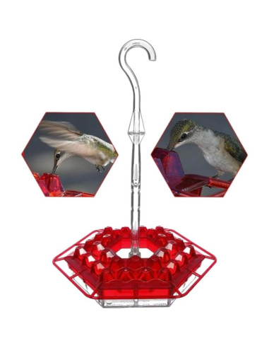 Alimentador de Colibríes Jlbrd Mdjlws 0.32L Rojo con 30 Puertos