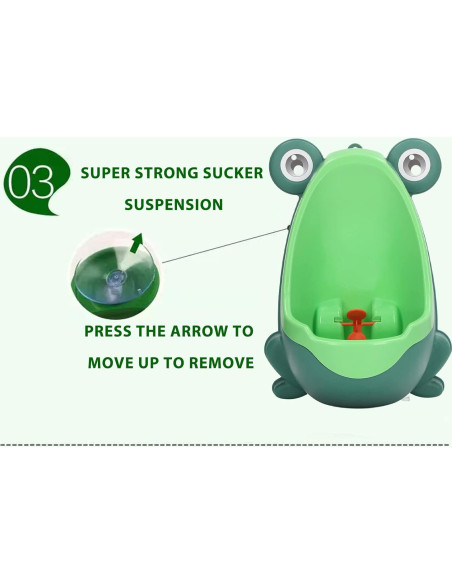 Orinal Infantil Fafeicy Verde con Ventosas para Entrenamiento Orinal Infantil Fafeicy Verde con Ventosas para Entrenamiento