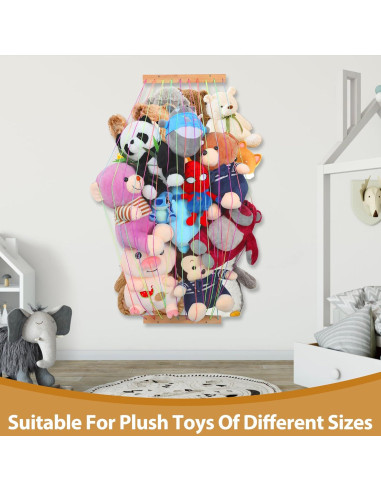 Organizador de Juguetes de Peluche PHOENANCEE Madera Natural