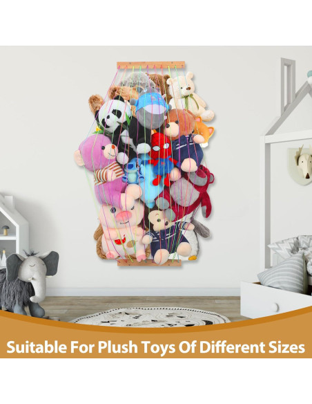 Organizador de Juguetes de Peluche PHOENANCEE Madera Natural Organizador de Juguetes de Peluche PHOENANCEE Madera Natural