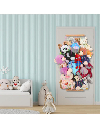 Organizador de Juguetes de Peluche PHOENANCEE Madera Natural