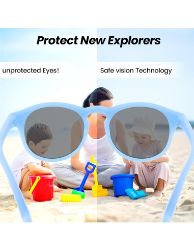 Gafas de sol HECCEI para bebés 0-24 meses con protección UV
