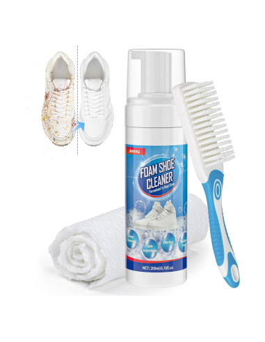 Limpiador de Zapatos Jevvu 200ml - Espuma para Zapatillas Blancas
