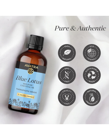 Aceite Esencial de Loto Azul Avatra 100 ml - Natural y Sin Diluir Aceite Esencial de Loto Azul Avatra 100 ml - Natural y Sin Diluir