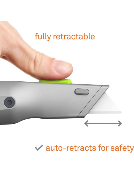 Cuchillo Utilitario Retráctil Slice 10491 Mango Metálico Cuchillo Utilitario Retráctil Slice 10491 Mango Metálico