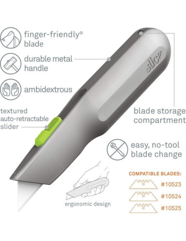 Cuchillo Utilitario Retráctil Slice 10491 Mango Metálico