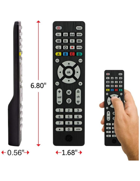 Control Remoto Universal GE para 4 Dispositivos - Negro Control Remoto Universal GE para 4 Dispositivos - Negro