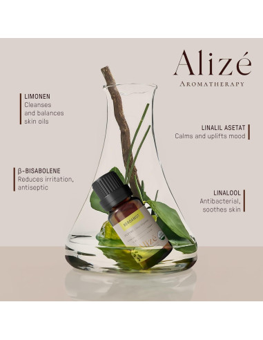 Aceite Esencial de Bergamota Alizé 10ml Orgánico 100% Puro