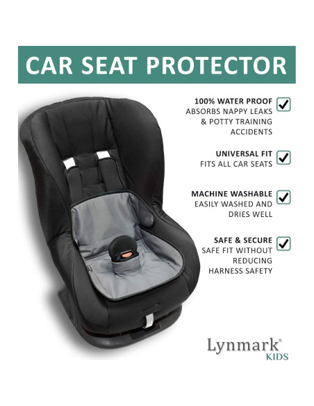 Protector de Asiento de Auto Lynmark 100% Impermeable Gris Protector de Asiento de Auto Lynmark 100% Impermeable Gris