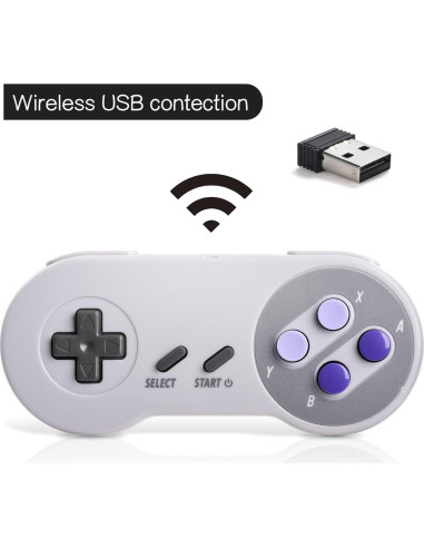 Controlador Inalámbrico USB iNNEXT SNES Retro 16.5x10.9cm