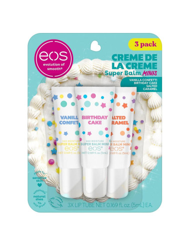 Bálsamo Labial Hidratante eos Crme de la Crme 3-Pack 5 ml