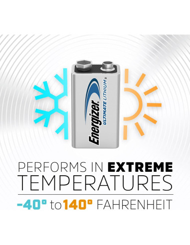 Baterías de Litio 9V Energizer Ultimate - 1 Paquete