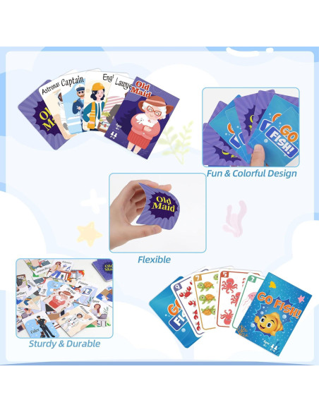 Juegos de Cartas Clásicos Timenued - Ve a Pescar y Vieja Sucia Juegos de Cartas Clásicos Timenued - Ve a Pescar y Vieja Sucia