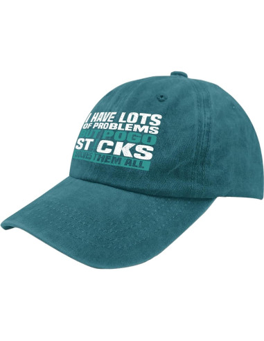 Gorra de béisbol ajustable unisex Genérico color azul cian