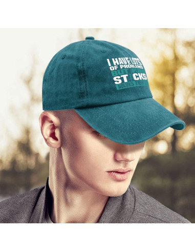 Gorra de béisbol ajustable unisex Genérico color azul cian