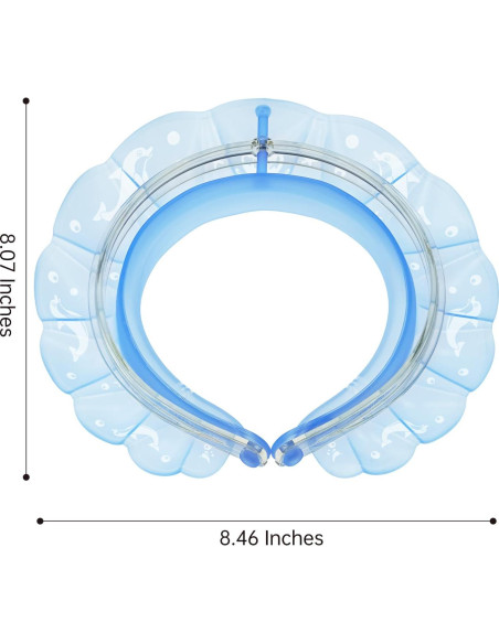 Visera de baño Kair para bebés y niños - Azul, silicona ajustable Visera de baño Kair para bebés y niños - Azul, silicona ajustable