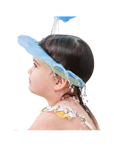 Visera de baño Kair para bebés y niños - Azul, silicona ajustable