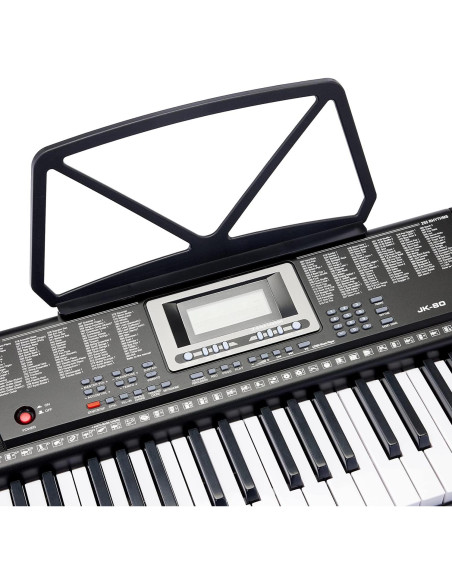 Piano Eléctrico Amazon Basics JK 80 con 61 Teclas y Altavoces Piano Eléctrico Amazon Basics JK 80 con 61 Teclas y Altavoces