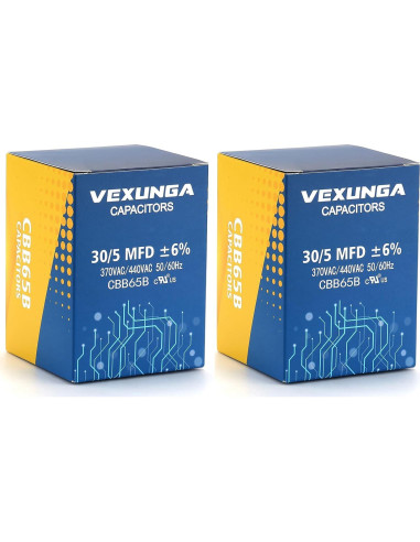 Capacitor de Arranque Doble VEXUNGA 30+5uF 370/440V CBB65