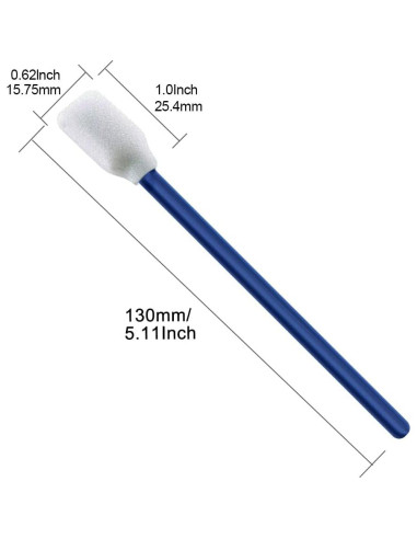 Hisopos de Espuma Wellgler 130mm Sin Pelusa 50pcs Azul Marino