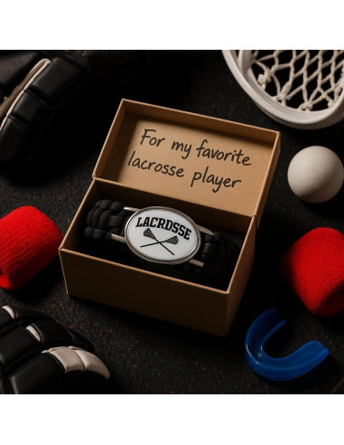 Pulsera de Paracord Lacrosse Negra Colección Infinita - Ajustable