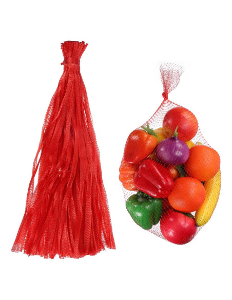 100 Bolsas de Malla Reutilizables uxcell 60 cm Rojas para Almacenamiento 100 Bolsas de Malla Reutilizables uxcell 60 cm Rojas para Almacenamiento