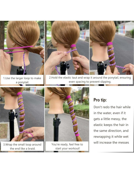 Tiras de Cabello en Espiral LOTMIAI 89cm 3pcs para Gimnasio Tiras de Cabello en Espiral LOTMIAI 89cm 3pcs para Gimnasio