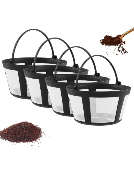 Cestas de Filtros de Café Reutilizables TQEONKL 4PC 8-12 Tazas Cestas de Filtros de Café Reutilizables TQEONKL 4PC 8-12 Tazas