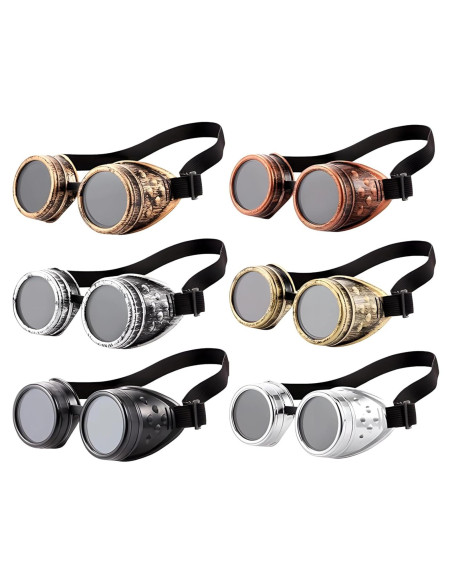 Gafas Retro Steampunk 6 Pcs - Gafas Cibernéticas Vintage Gafas Retro Steampunk 6 Pcs - Gafas Cibernéticas Vintage
