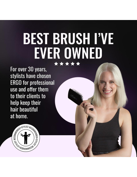 Cepillo de Pelo Ergo ER1000 Paddle Grande Antifrizz Cepillo de Pelo Ergo ER1000 Paddle Grande Antifrizz