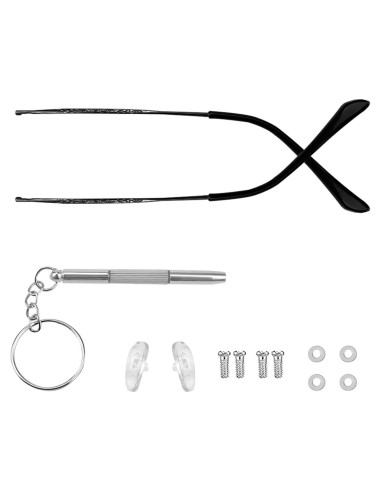 Brazos de Reemplazo para Gafas ZJIVQO Metal Negro Universal